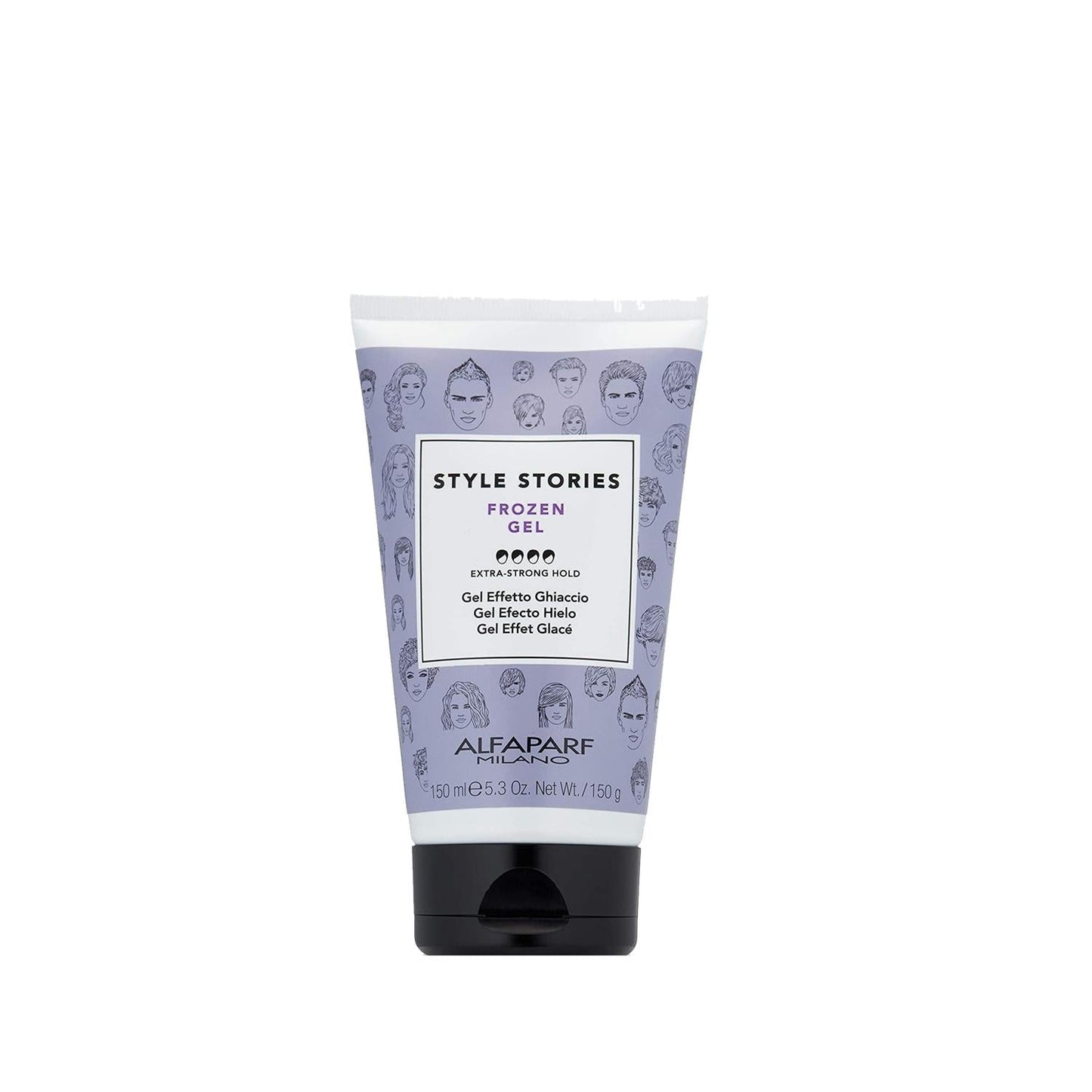 Alfaparf Milano Style Stories Frozen Strong Hold Styling Gel for Hair - 150ml, Professional Hair Care