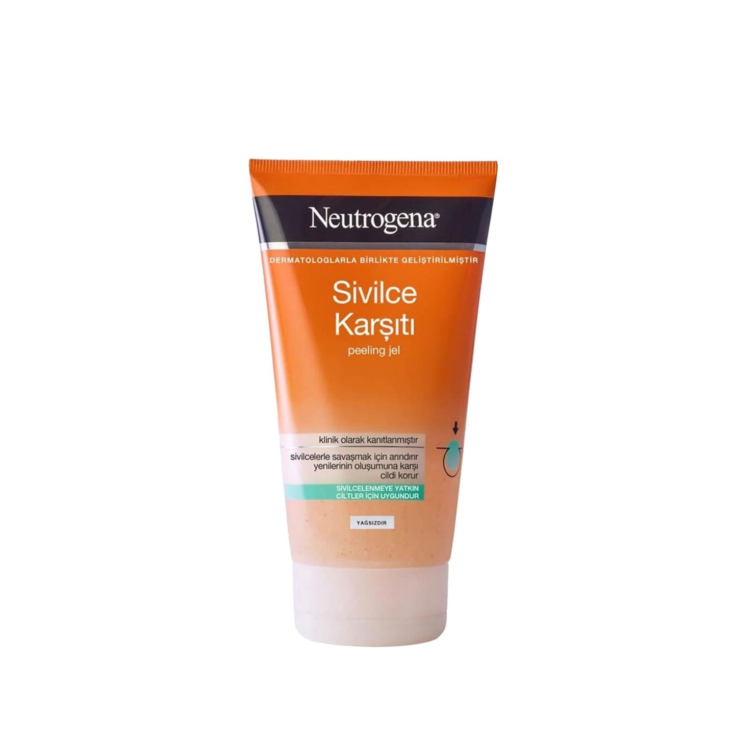 Neutrogena Acne Treatment Gel, Exfoliating Skincare for Acne-Prone Skin - 150ml, Dermatologically Tested