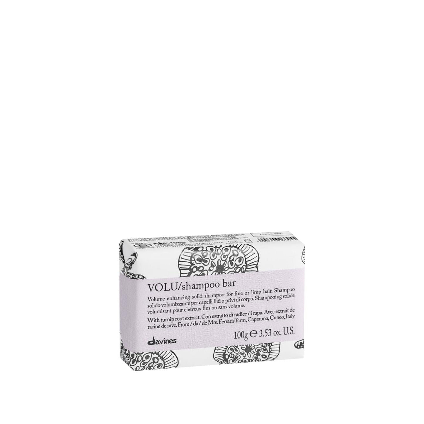 Davines Solid Shampoo Bar for Volumizing Hair - Eco-Friendly, 100g