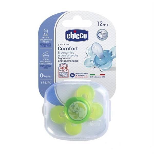 Chicco Chicco Emzik Physio Compact Unisex Silicone Pacifier for Baby Comfort and Oral Health - 12 Months+