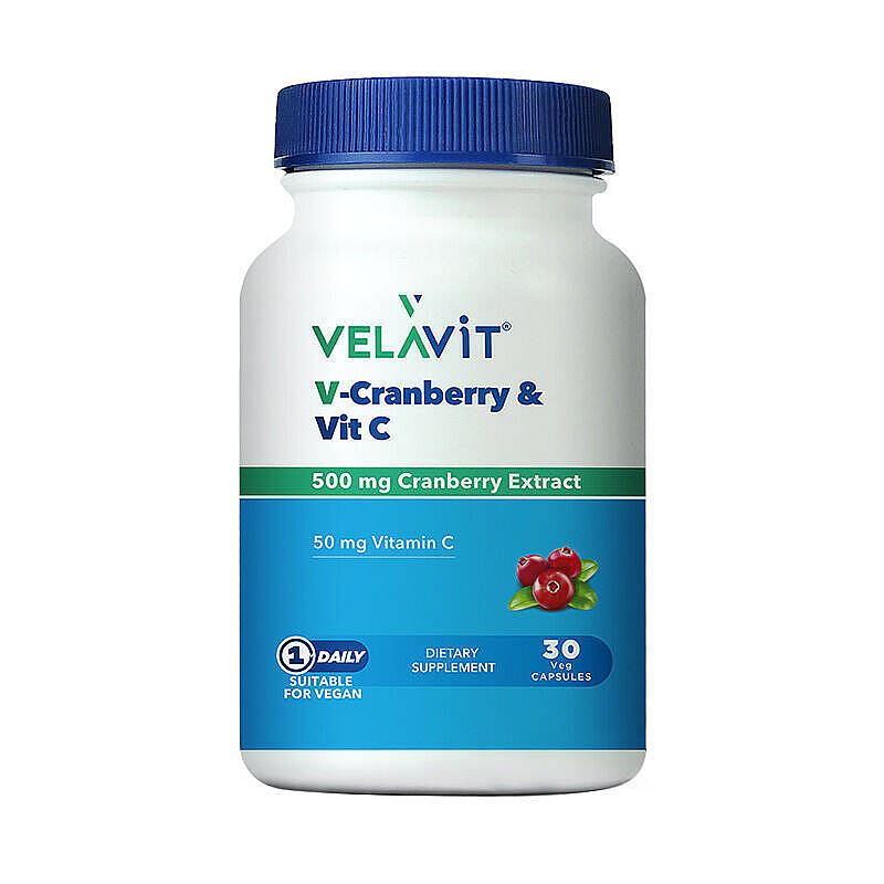 Velavit Cranberry & Vitamin C Daily Supplement 30 Capsules