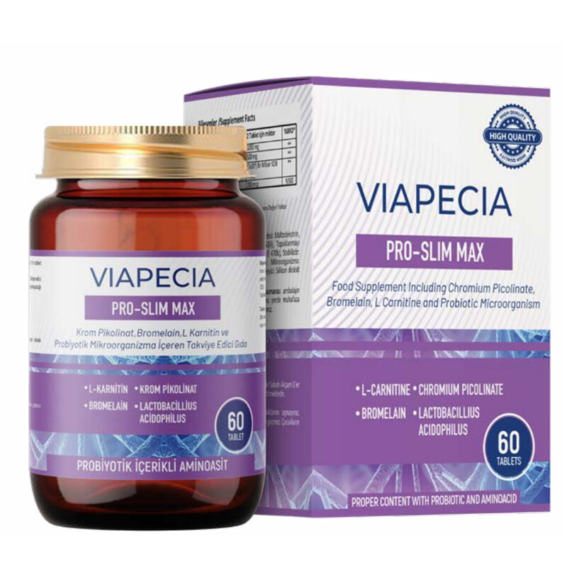 Viapecia Pro-Slim Max Dietary Supplement with L-Carnitine 60 Tablets