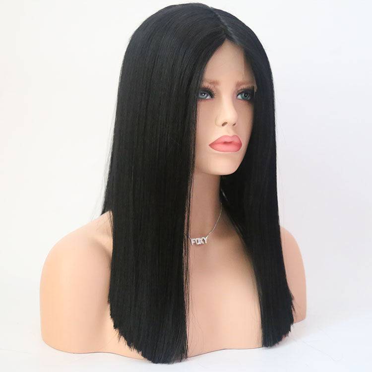 VIP Extensions Synthetic Lace Front Wig 18" Color 1B (49) NWT Hairpiece