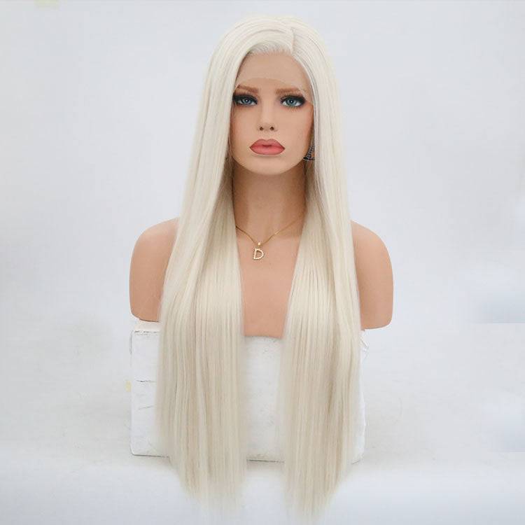 VIP Extensions Synthetic Lace Front Wig 24" Color 60 (54) NWT Hairpiece