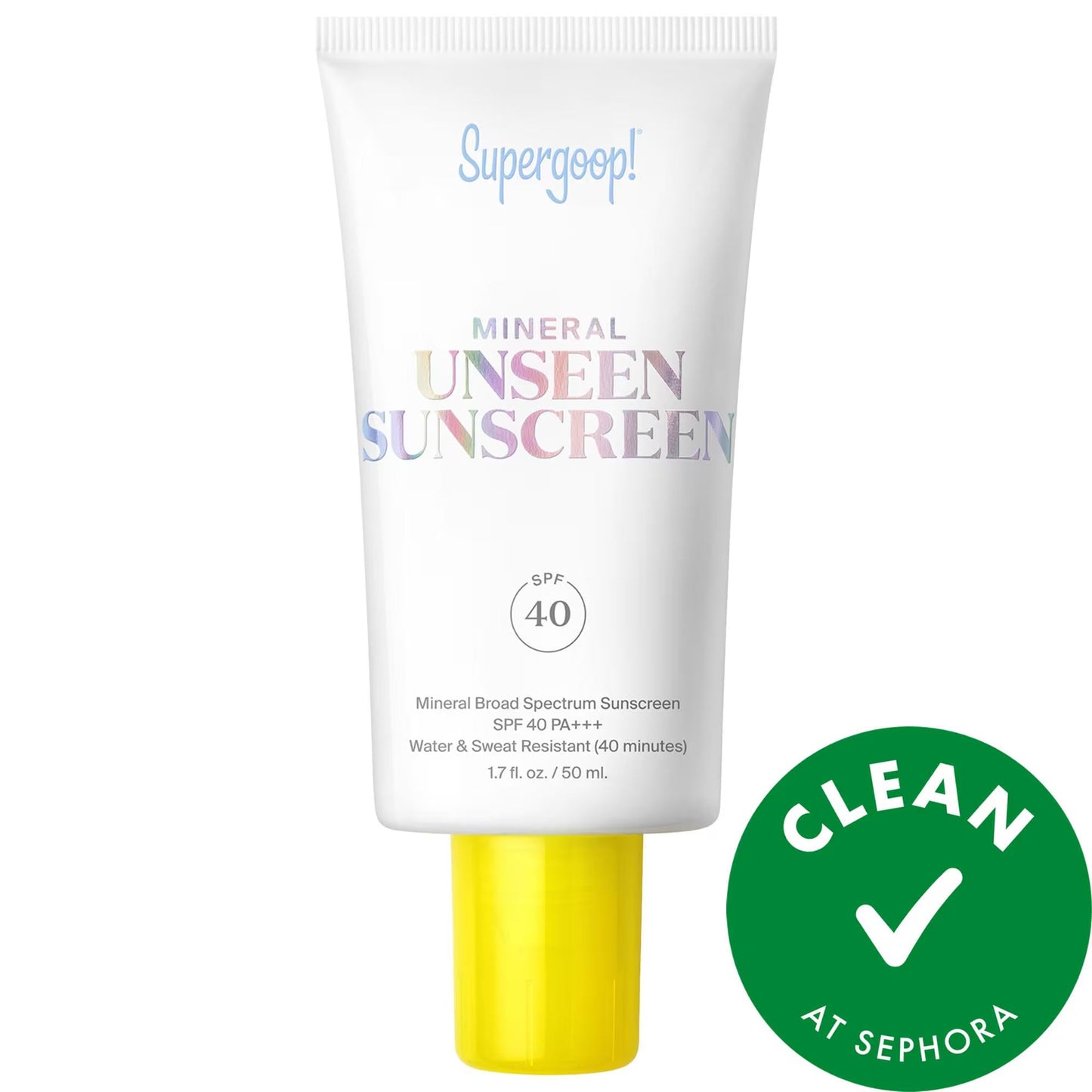 Mineral Unseen Sunscreen SPF 40 - Sheer, Weightless Mineral Sunscreen for Sensitive Skin