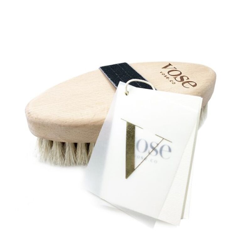Vose Black Rose Natural Horsehair Body Brush for Smooth Skin
