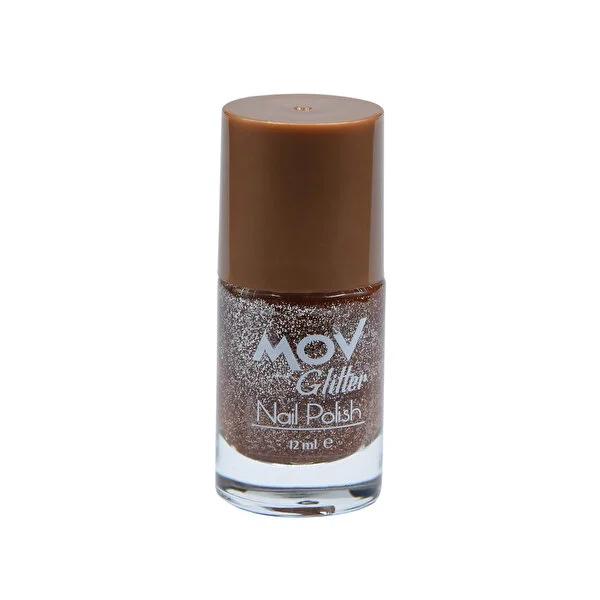 Mov Copper No.08 Glitter Nail Polish - Sparkly Nail Art Polish for Unique Nail Designs