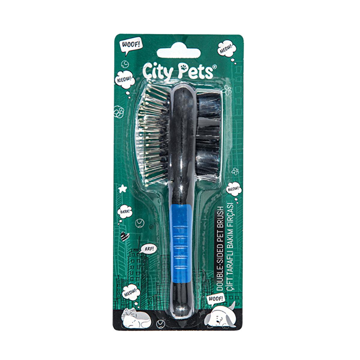 City Pets Pet Grooming Brush - Dual-Sided Ergonomic Pet Care Tool for Comfortable Grooming & Massage