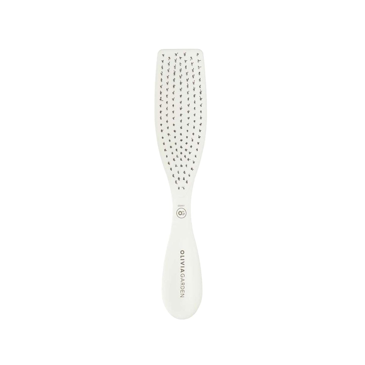 Olivia Garden Essential Style Wet Fine Hair Bristles Ice White Hair Brush for Gentle Detangling and Styling