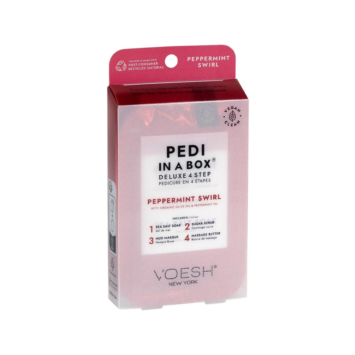 Voesh New York Pedi in a Box Peppermint 4-Step Set