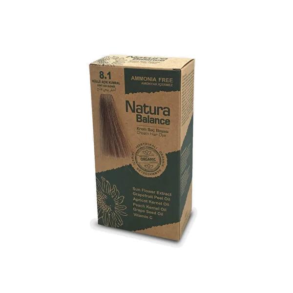 Natura Balance Ash Light Blonde Hair Dye 8.1: Ammonia-Free Cream for Trendy Light Ash Blonde Color at Home