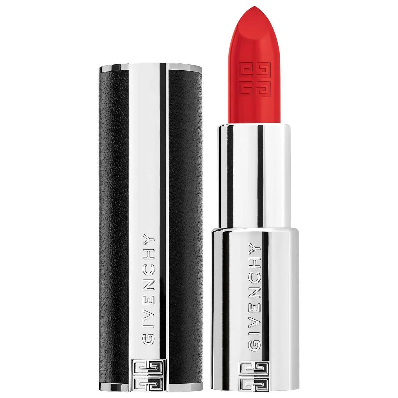 Givenchy Rouge Interdit: Intense Silk Satin Matte Lipstick - High Pigment, 24H Hydration, Long-Lasting Color