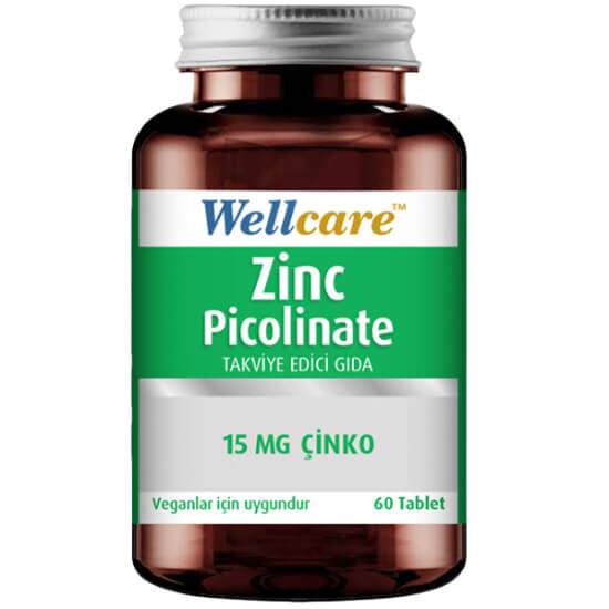Wellcare Zinc Picolinate 15 mg Daily Supplement 60 Capsules