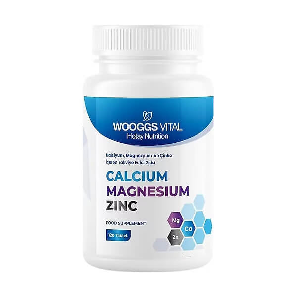 Wooggs Vital Calcium Magnesium & Zinc Supplement 120 Tablets