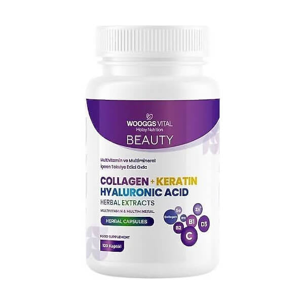 Wooggs Vital Beauty Skin Hair Nails Multivitamin 120 Capsules