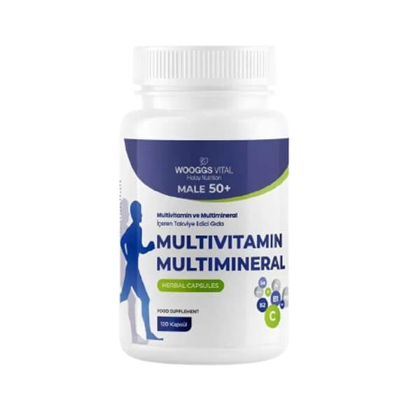 Wooggs Vital Men 50+ Multivitamin & Mineral Supplement 120 Capsules
