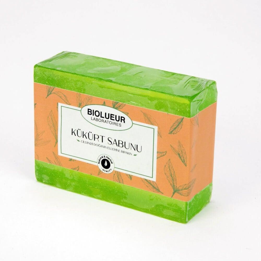 Biolueur Sulfur Soap for Acne Treatment - Natural Skincare Cleansing Bar, 150g