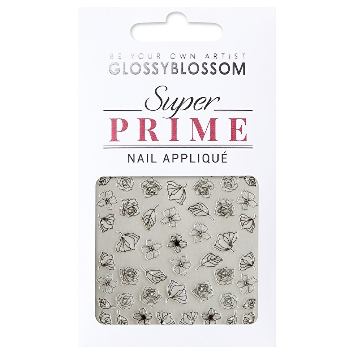 Glossy Blossom Floral Garden Midnight Nail Sticker - Easy DIY Nail Art Decoration