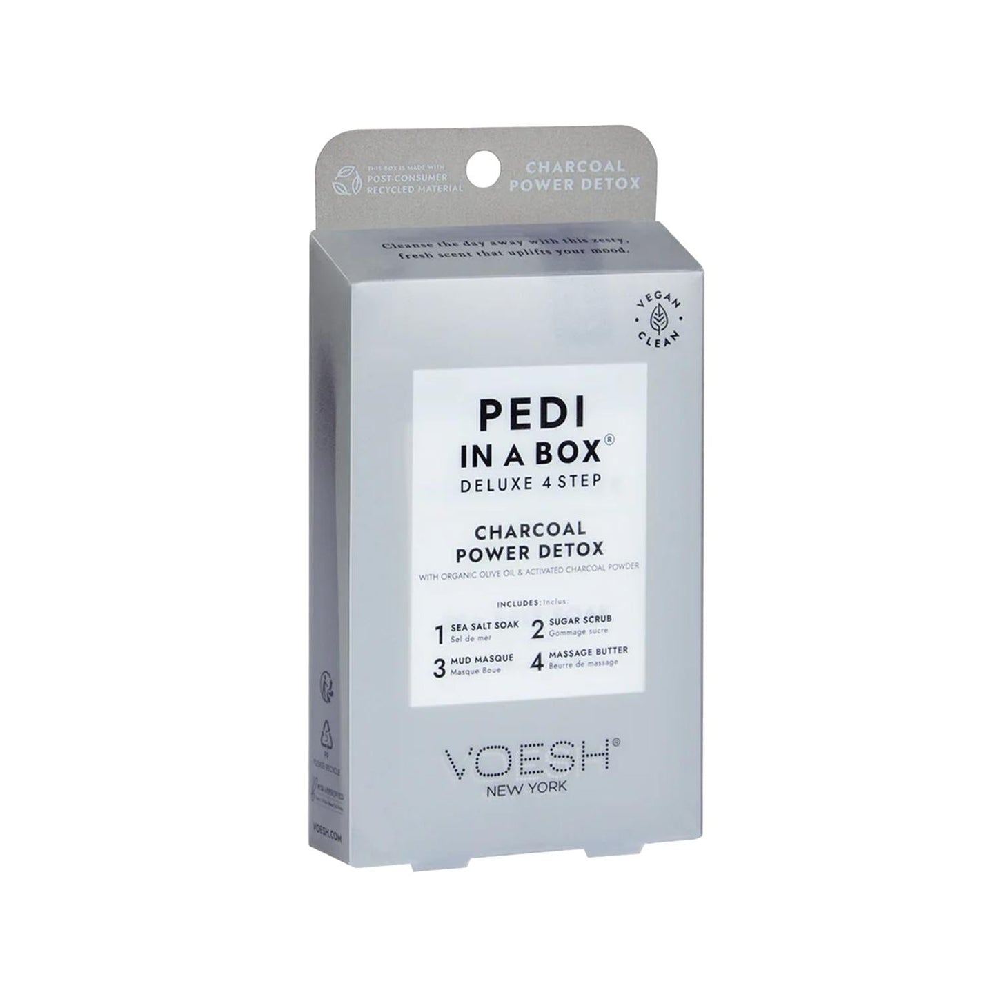 Voesh New York Pedi in a Box 4-Step Charcoal Pedicure Set