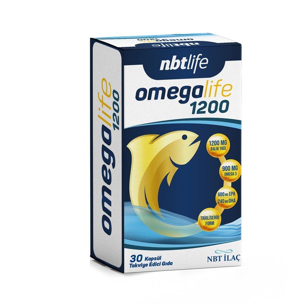 NBTLife Omegalife 1200 Omega 3 Softgels 30 Count