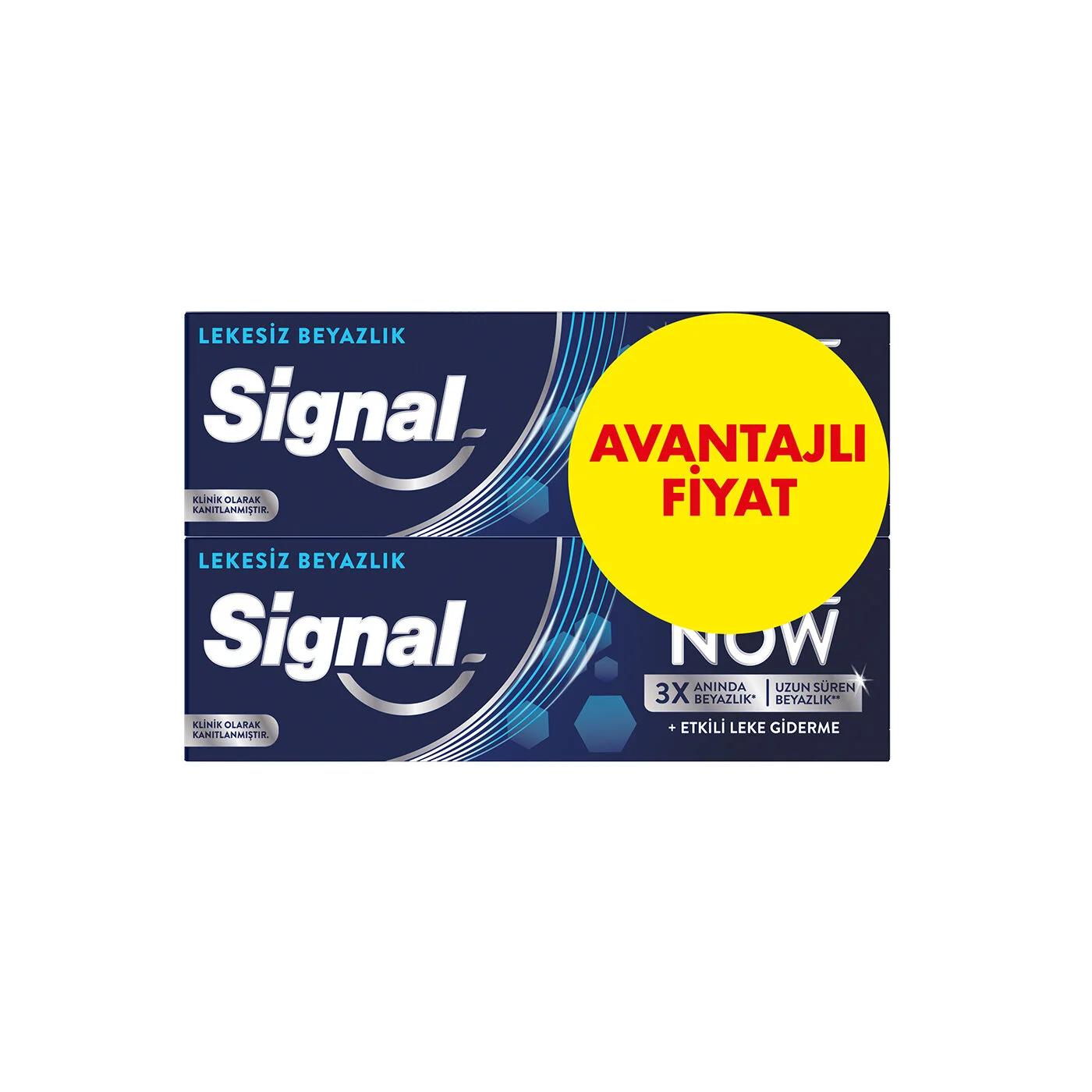 Signal White Now Stain-Free Whitening Toothpaste 2x50 ml