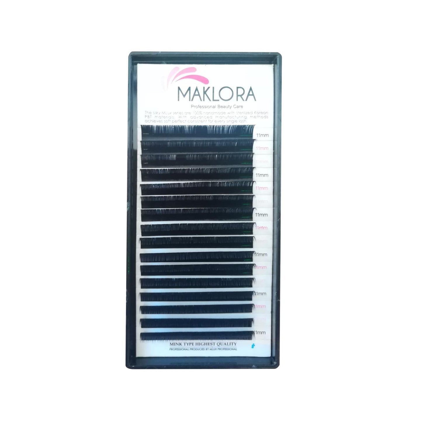 Maklora Silk Eyelash Extensions C Curl 0.10 Thickness 11mm Length - Luxurious Lash Enhancements