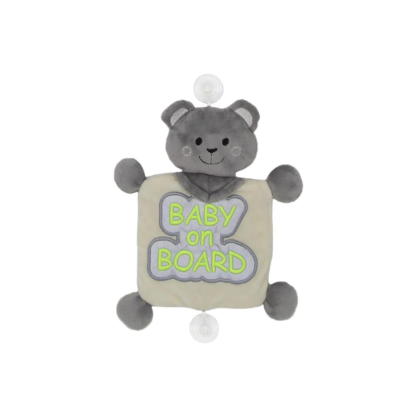 Babyjem Reflective Baby on Board Car Sign in Grey