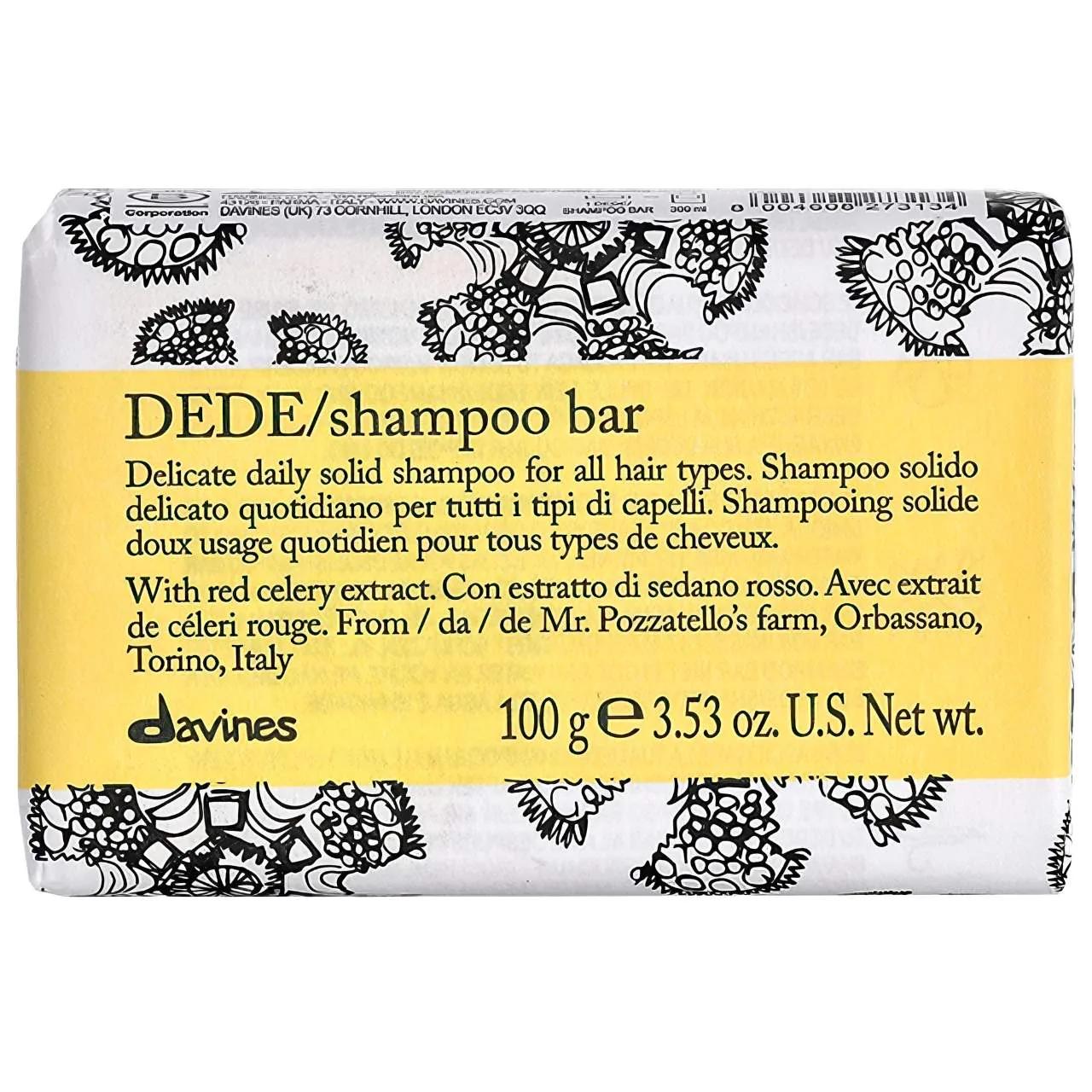 DEDE Delicate Daily Shampoo Bar - Vegan, Natural, and Sustainable Hair Care for All Hair Types