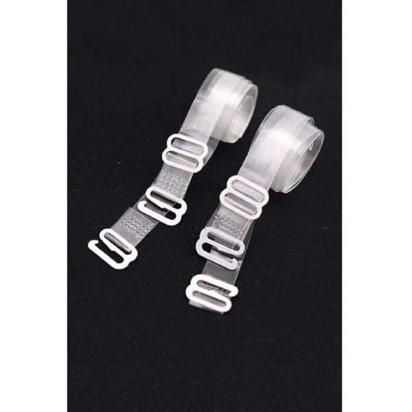 Yikamaks Transparent Bra Straps with Metal Hooks 1 Pair