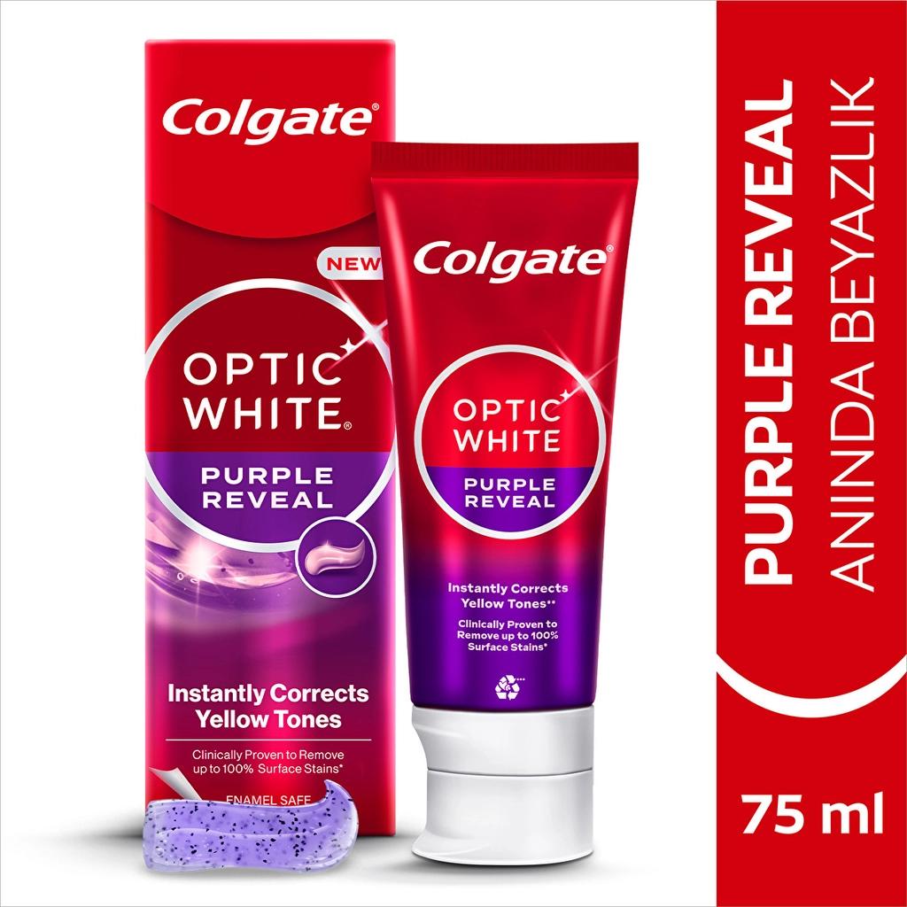 Colgate Optic White Purple Reveal Color-Correcting Toothpaste 75ml