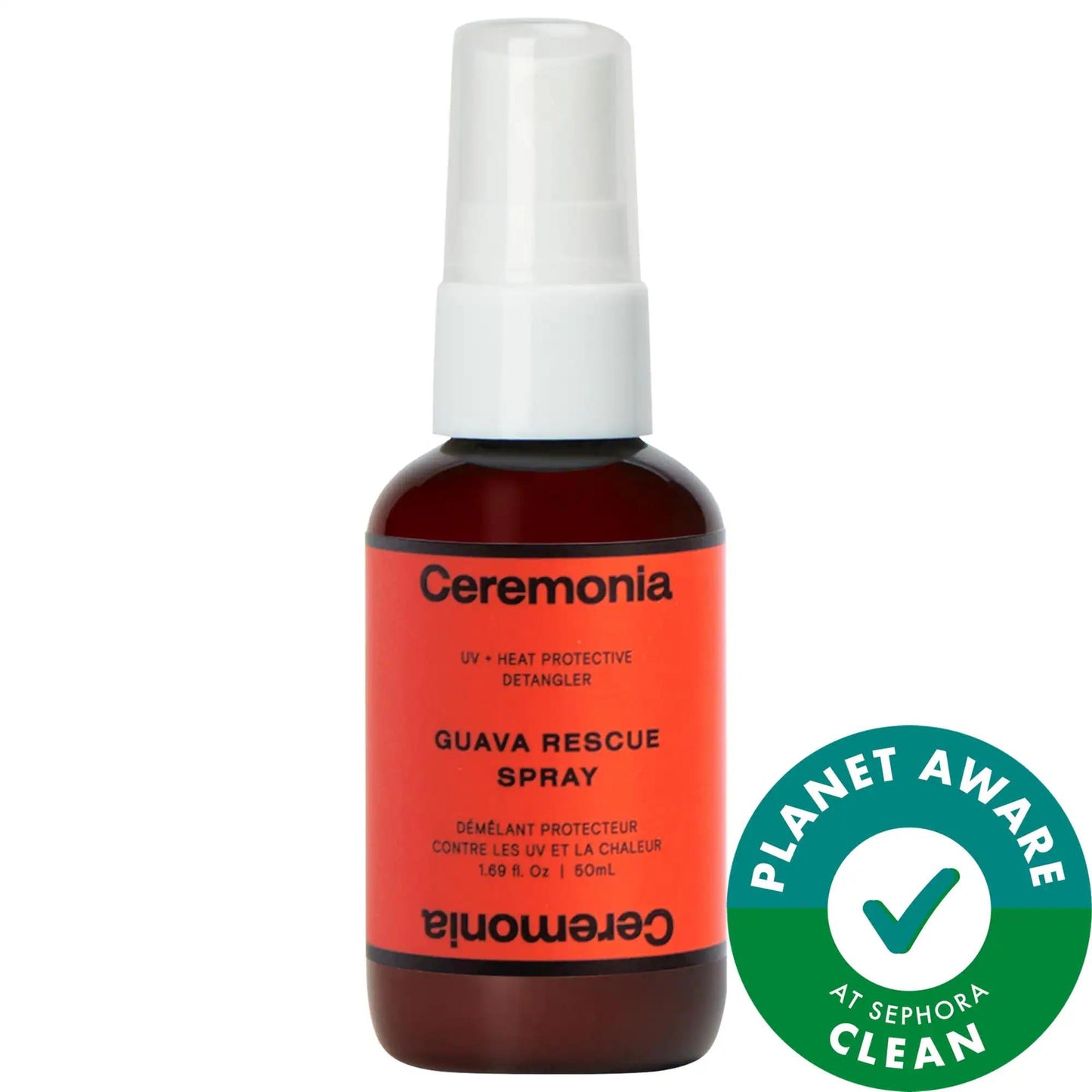 Mini Guava Rescue Hair Heat Protectant Spray - Vegan, Gluten-Free, Cruelty-Free | 450°F Heat Protection, UV Shield, Detangling & Anti-Frizz