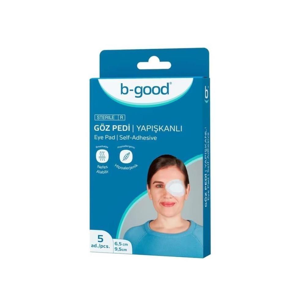 B-good Sterile Hypoallergenic Eye Pads - 5 Pack, Breathable, Self-Adhesive, Comfortable Eye Care