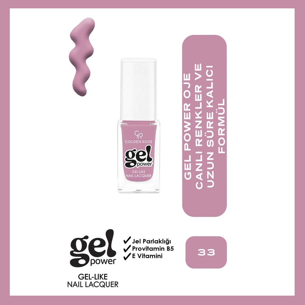 Golden Rose Power Gel Like Nail Polish No: 33 - 10.2ml
