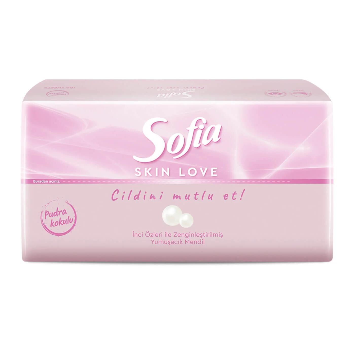 Sofia Skin Love Powder Scented Facial Tissues 100 Count