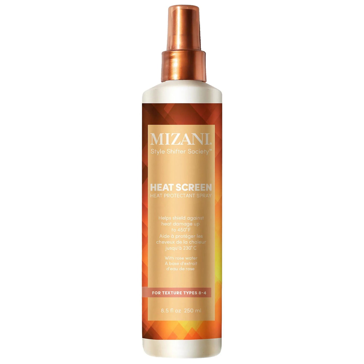 Heat Screen Hair Heat Protectant Spray - Lightweight Heat Protectant for Wavy, Curly, and Coily Hair - UV Protection up to 450°F