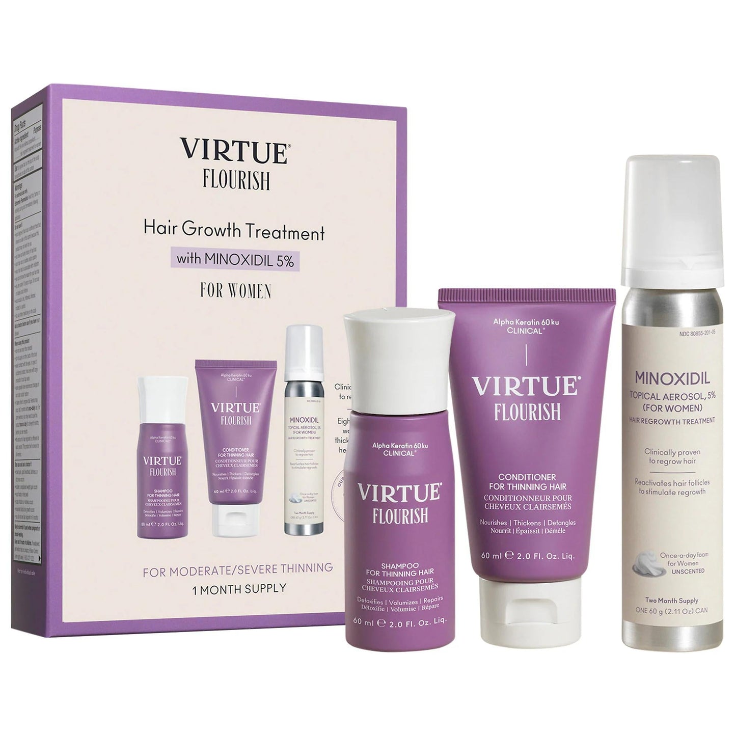Flourish Hair Care Set with Minoxidil - Vegan & Cruelty-Free