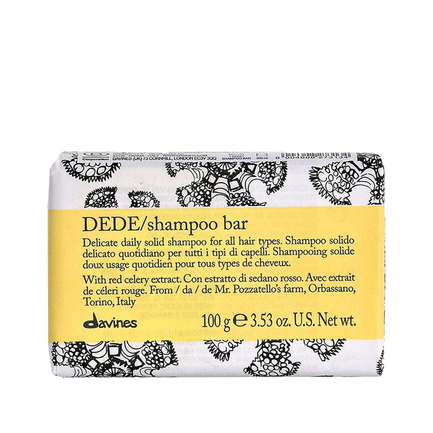 Davines Dede Daily Solid Shampoo for All Hair Types 100g