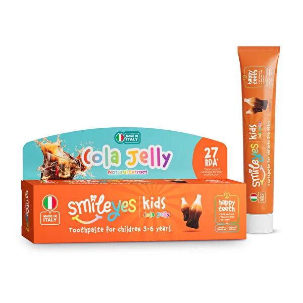 Smile Yes Kids Cola Jelly Toothpaste: Natural, Fluoride & SLS Free for Ages 3-6 | Gentle Low Abrasion Formula for Toddlers