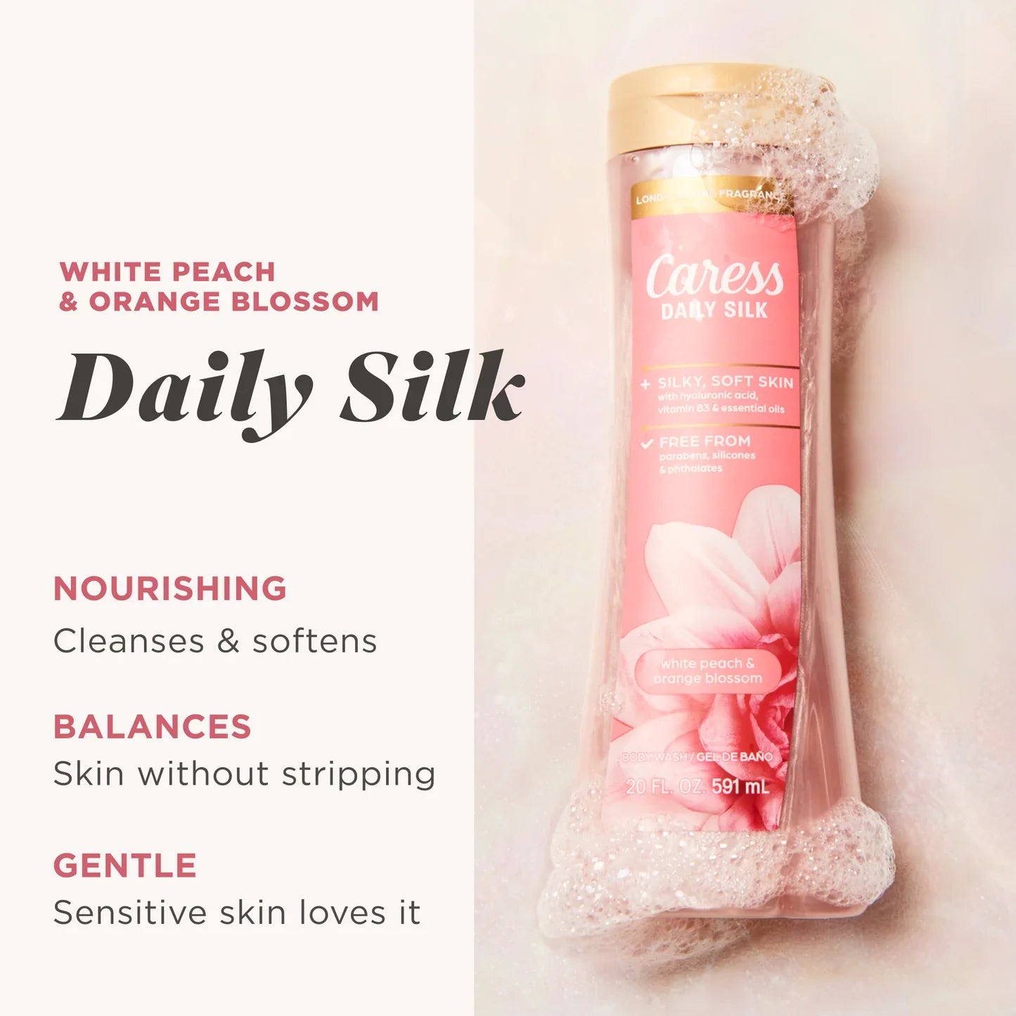 Caress eDaily Silk Body Wash 20 fl oz