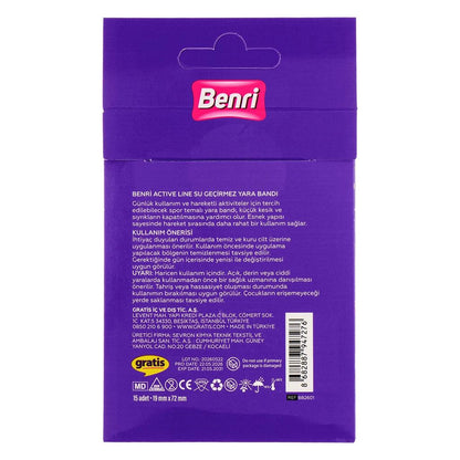 Benri Active Series Waterproof Bandages for Active Lifestyles 15 ct