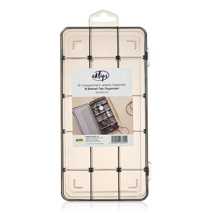 Eklips 15 Compartment Jewelry Organizer - Store & Protect Your Accessories