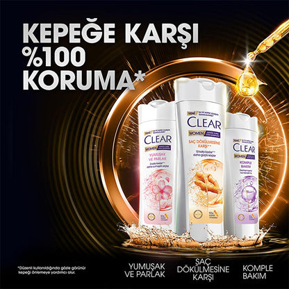 Clear Women Anti-Hair Loss Shampoo with Ginger Extract - Nourishing, Strengthens Hair, Reduces Hair Loss