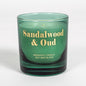 Rakle Sandalwood & Oud Scented Candle - Luxurious Ambiance, 24hr Burn Time