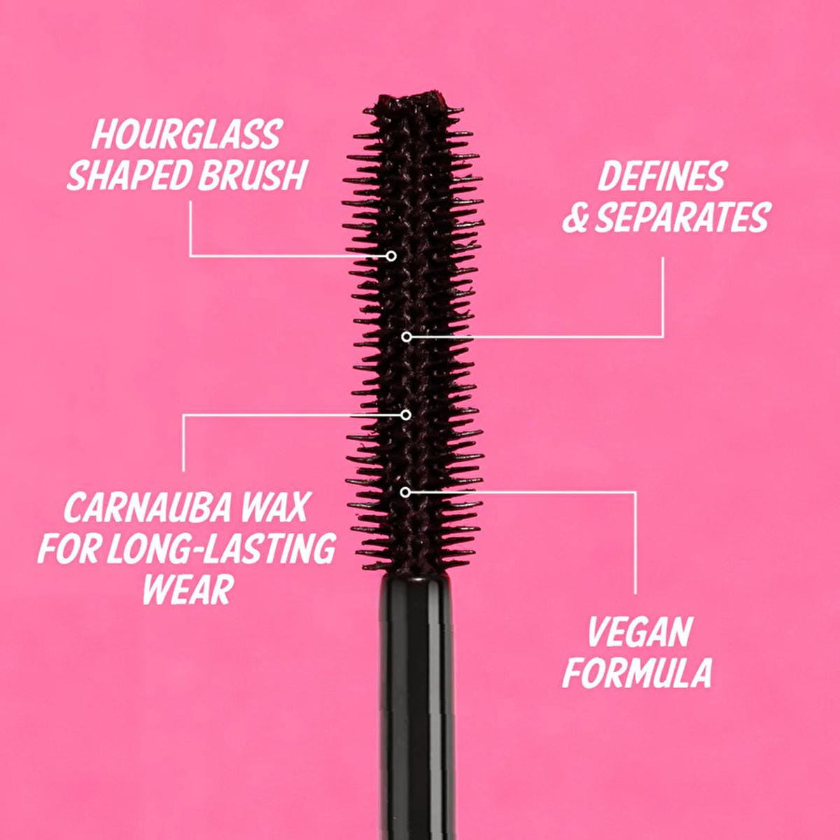 theBalm Big Fan Defining Mascara: Xtra-Lush Brush for Volumizing & Long-Lasting Eyelash Enhancement Ð Achieve Dramatic, Thick Lashes All Day.