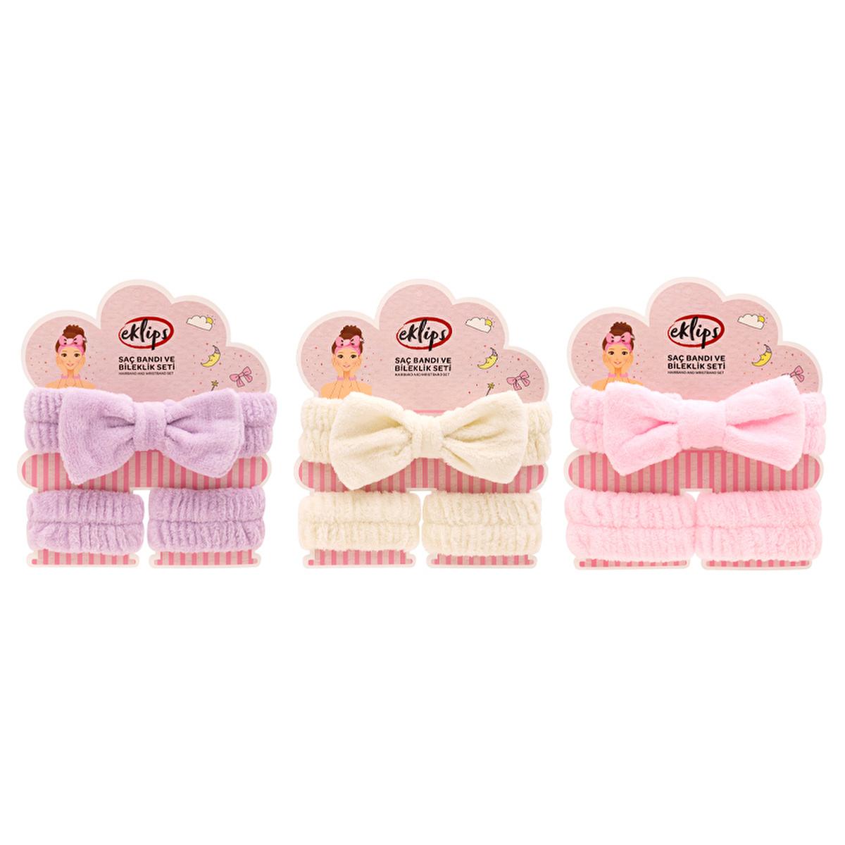 Eklips Spa Headband and Wristband Set: Soft Elastic Headband for Makeup & Skincare - Keep Hair Away, Absorb Water Droplets with Comfort.