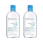 Bioderma Hydrabio H2O Micellar Water for Hydration and Makeup Removal, Fragrance-Free Skincare, 2x500ml