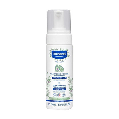 Mustela Baby Foam Shampoo for Newborns - Gentle, Tear-Free, 5.07 fl oz