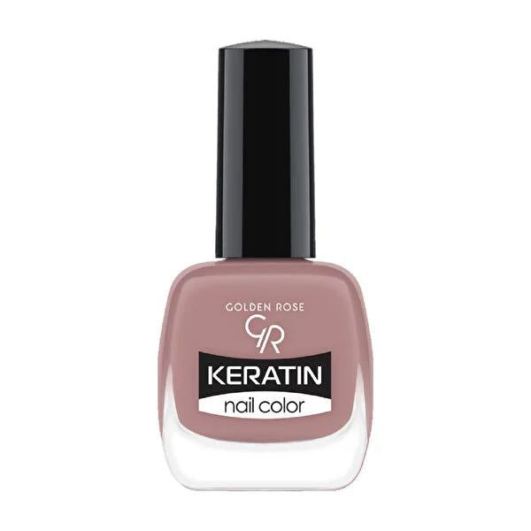 Golden Rose Keratin Nail Polish - Long-Lasting Color & Shine for Healthier Nails