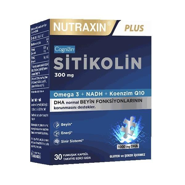 Nutraxin Plus Citicoline 300 mg Cognitive Support 30 Capsules