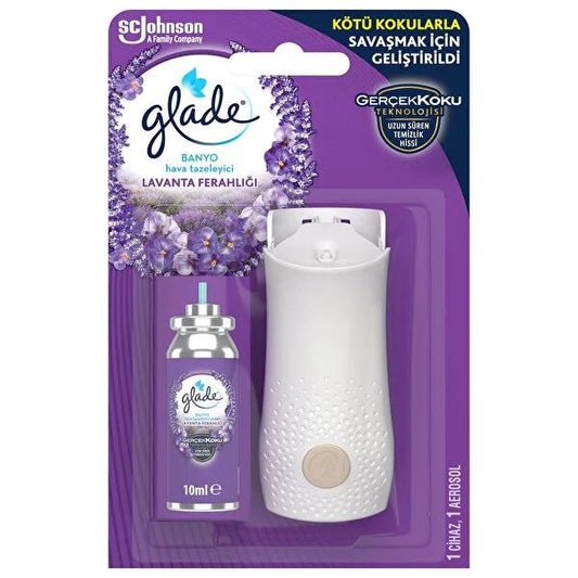 Glade Lavender Bathroom Air Freshener - Eliminate Odors, Relaxing Lavender Scent, Long-Lasting Freshness